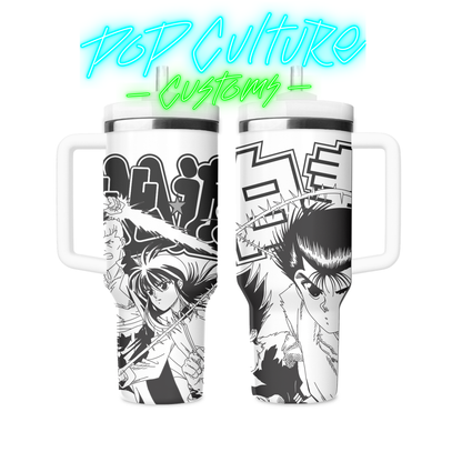 40 oz laser engraved Anime Underworld Detective tumbler