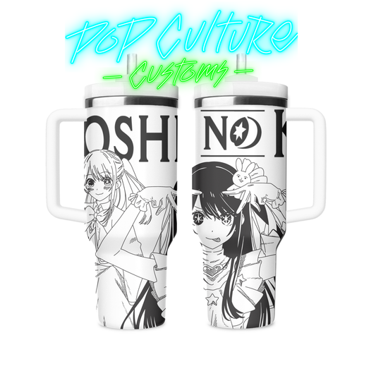 40 oz laser engraved Anime Idol tumbler