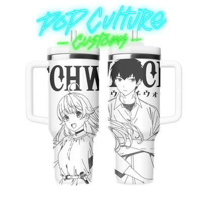 40 oz laser engraved Anime Ogre Guardian tumbler
