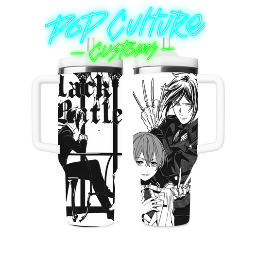40 oz laser engraved Anime Death Butler tumbler