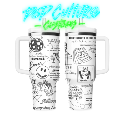 40 oz laser engraved Music Showgirl tumbler
