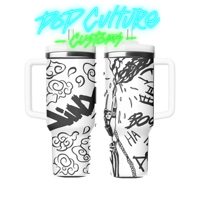 40 oz laser engraved Anime Legends tumbler