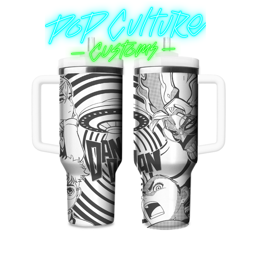 40 oz laser engraved Anime Paranormal tumbler