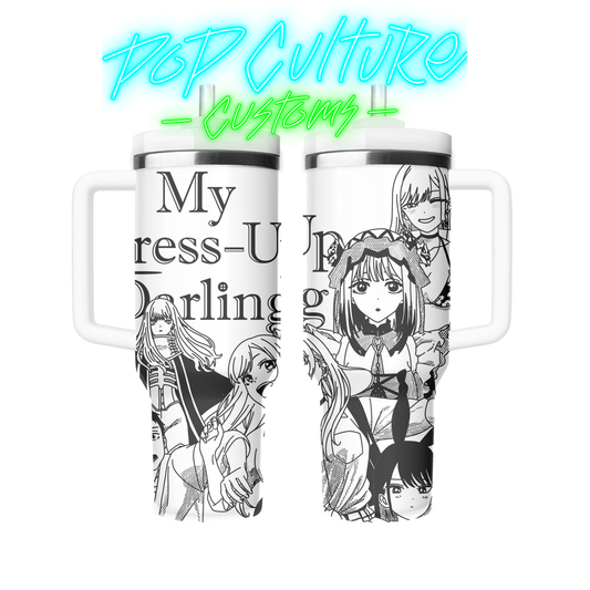 40 oz laser engraved Anime Cosplay Gyaru tumbler
