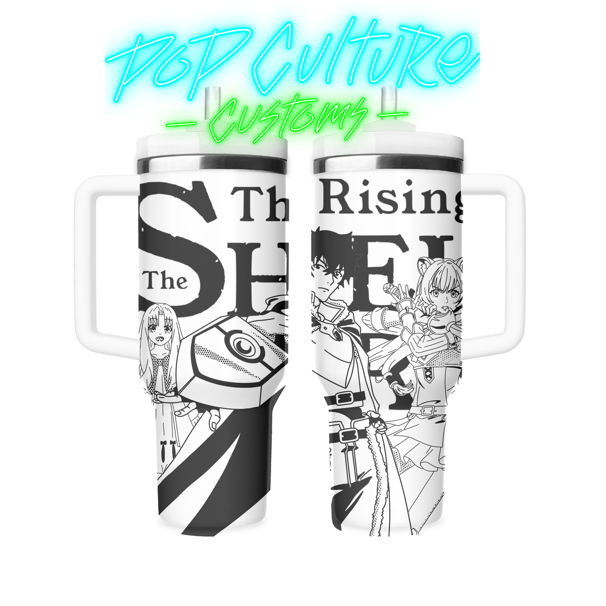 40 oz laser engraved Anime Banished Hero tumbler