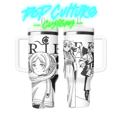 40 oz laser engraved Anime Old Elf tumbler