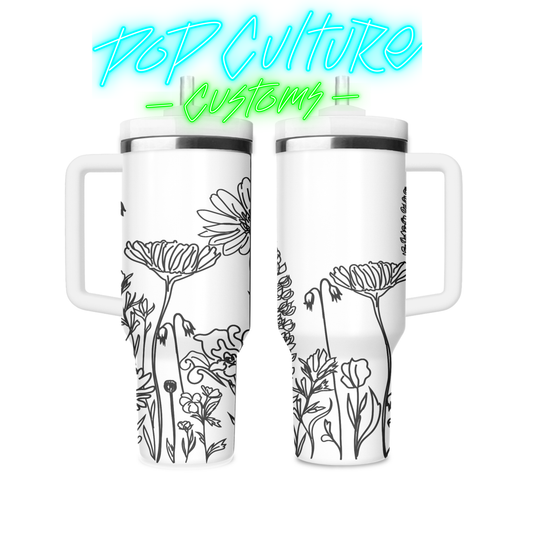 Floral 40 oz Tumbler